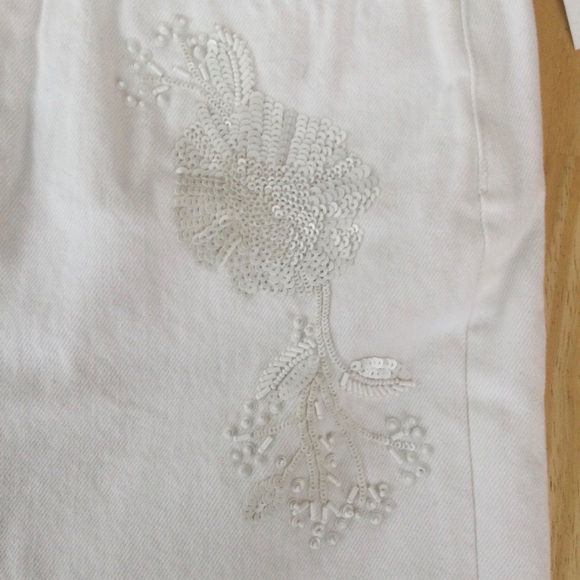 NWT J BRAND Denim Jean Mini Skirt Estella Bonny White SZ 27 - Picture 5 of 5